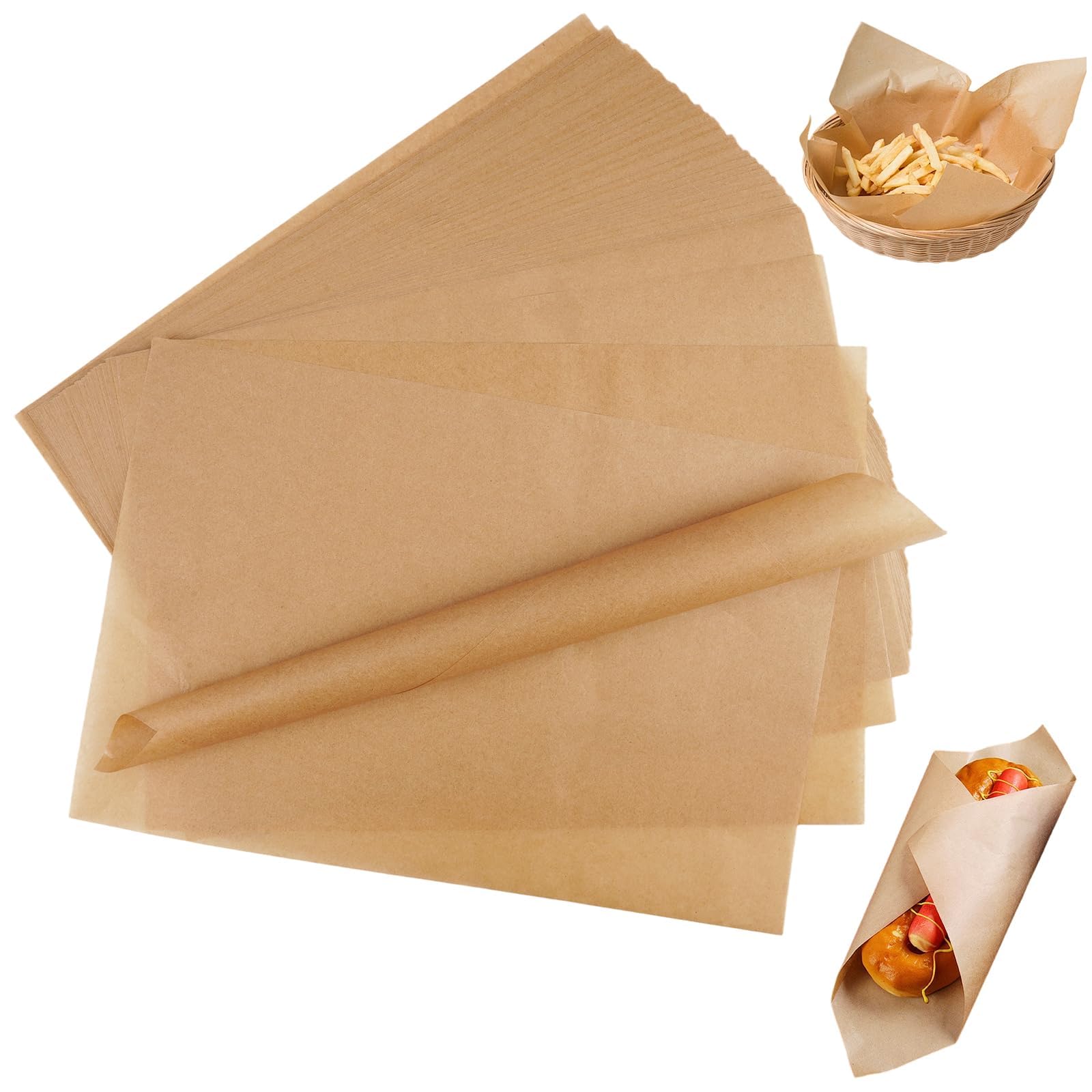 100 Sheets Baking Parchment, 30 x 20 cm Greaseproof Paper Sheets