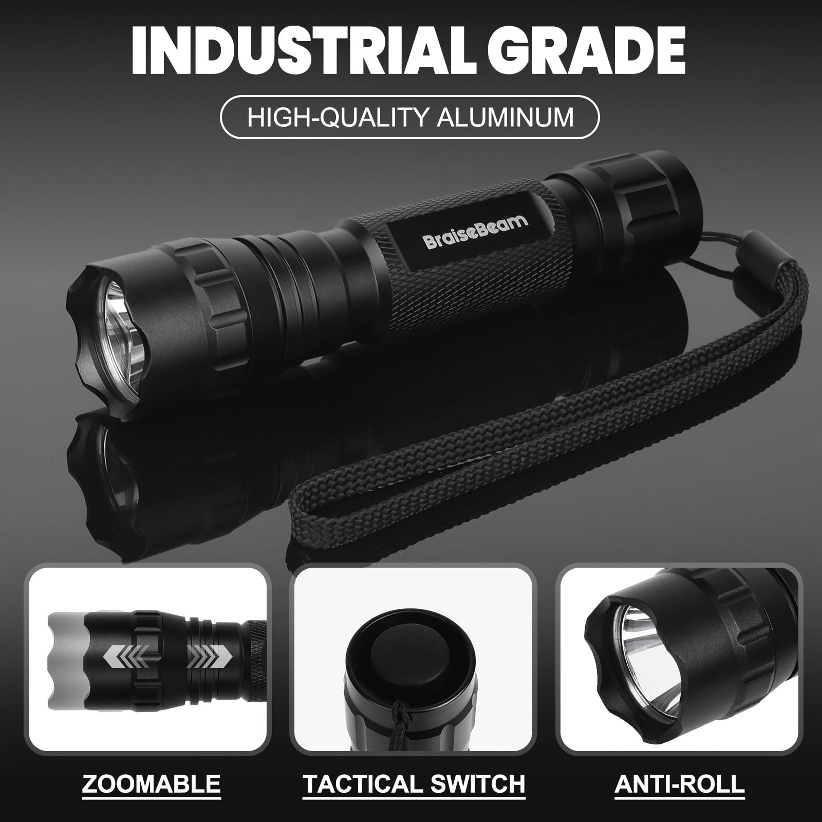 Lampe torche rouge ultra-lumineuse, mini veilleuse LED portable à mode unique, lampe de poche zoomable pour la lecture, l'astronomie et la vision nocturne