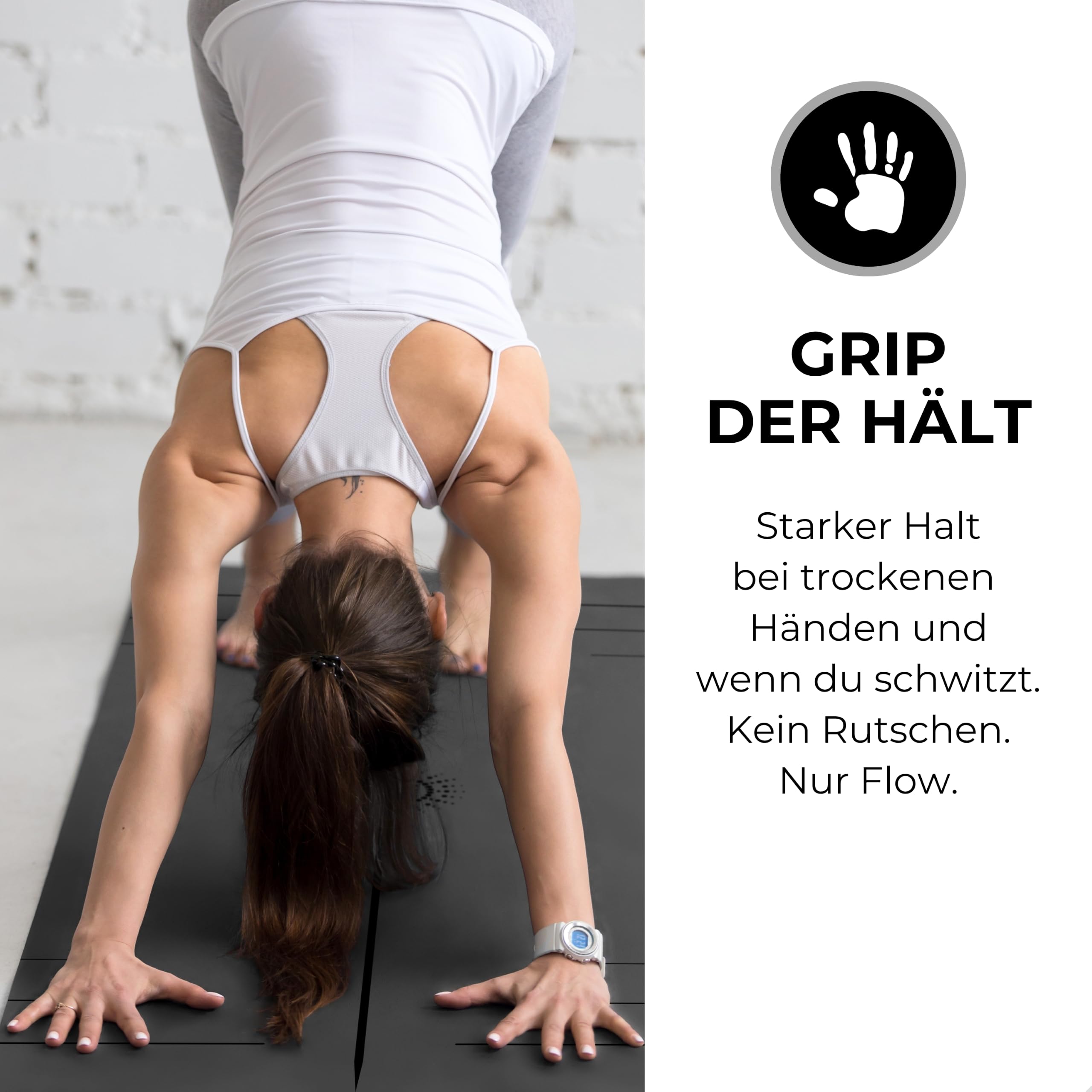 Plyopic Ultra-Grip Pro Yoga-Matte – Unschlagbare Rutschfest Leistung. Schweißresistent. Ausrichtungslinie. Für Yoga, Joga, Pilates, Bikram & Hot yoga