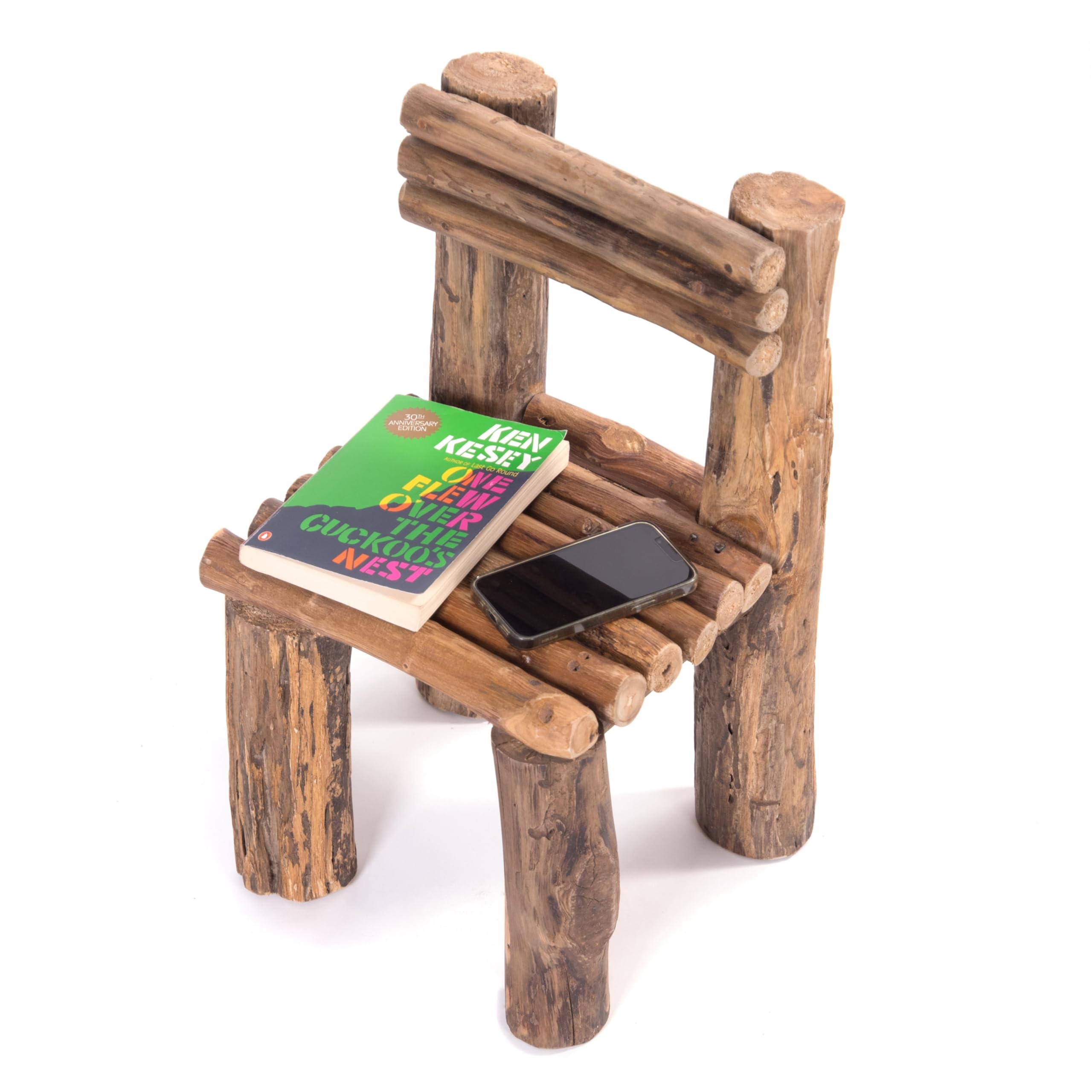 DESIGN DELIGHTS Tabouret à Fleurs en Bois Bloom | Teck Massif, 50x29x29 cm (hxlxp) | pour Plantes Forme de Chaise, Tabouret dappoint en Teck