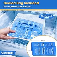 Vista 8 de Bolsas de hielo suaves para lesiones reutilizables, flexibles de doble cara calientes y frías, bolsas de hielo de gel para lesiones, dolores