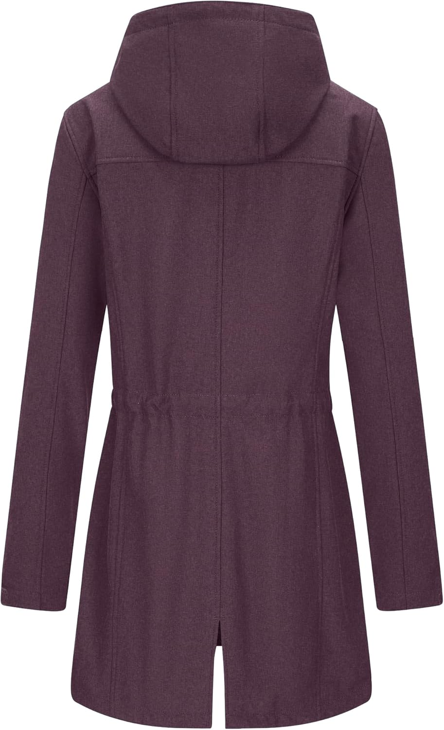 33,000ft Women's Softshell Long Jacket with Hood Fleece Lined Windproof Warm up Waterproof Windbreaker - Image 3