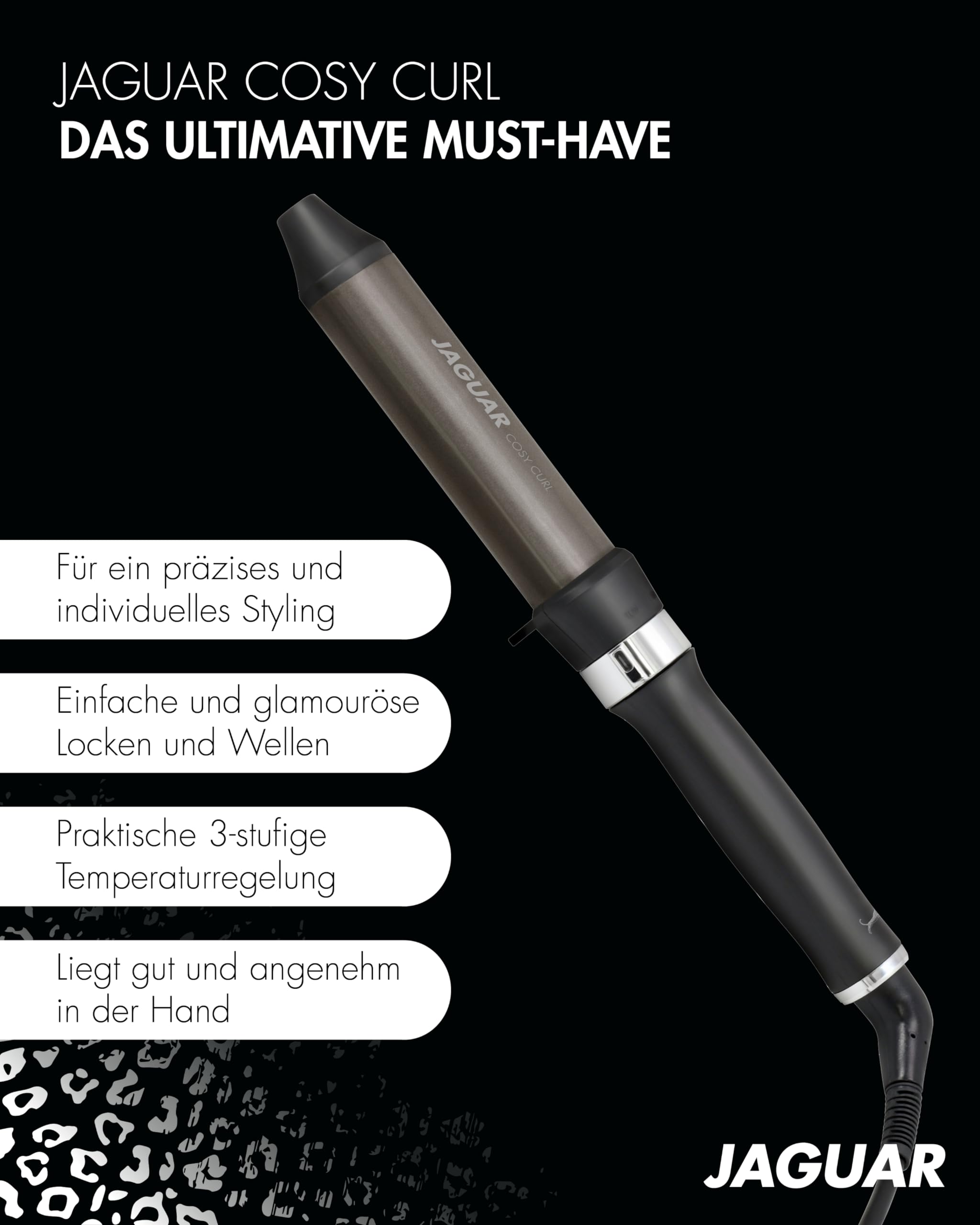 JAGUAR Lockenstab COSY CURL | Ovaler Curler | Keramik-Turmalin-Beschichtung