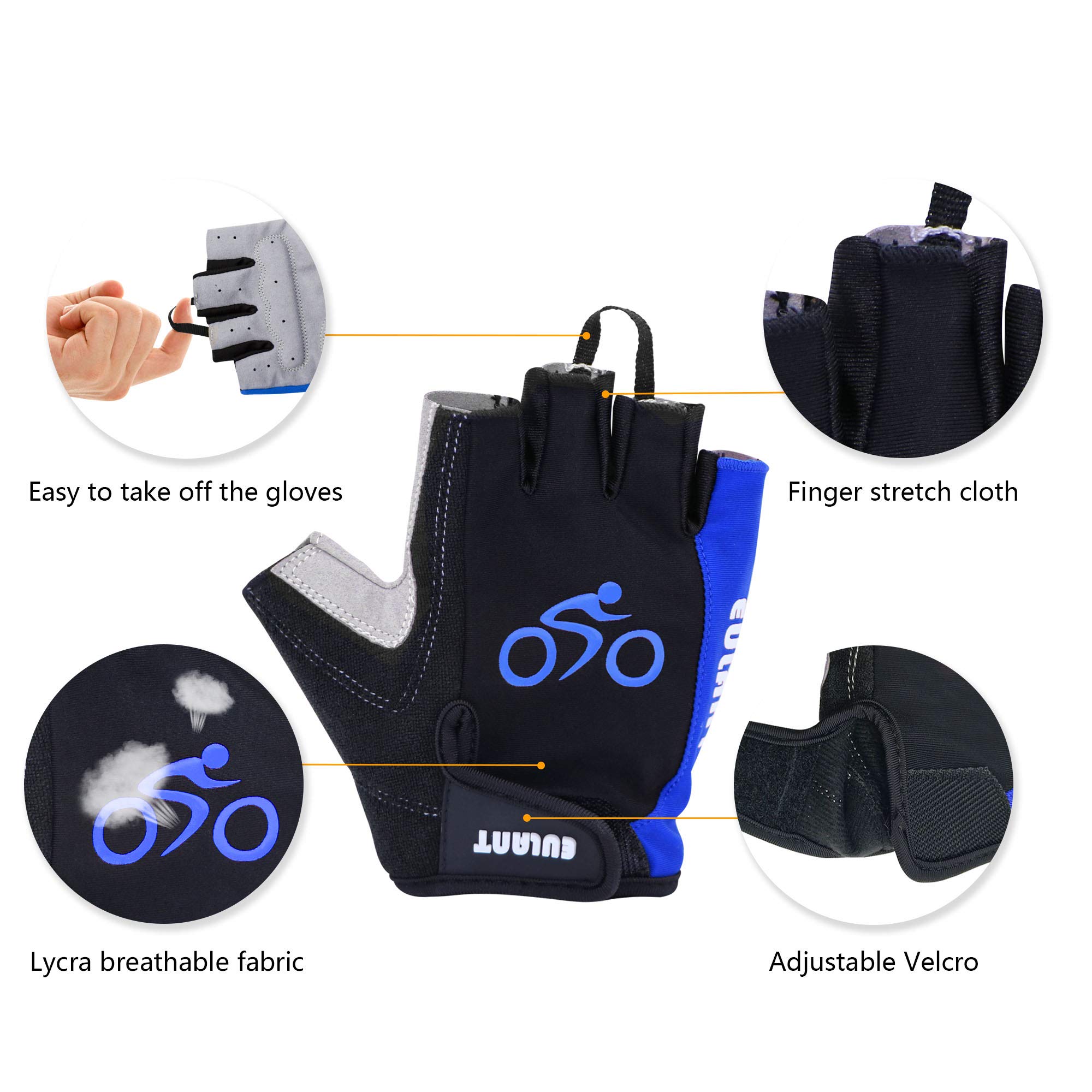 ONTYZZ Guanti da Bicicletta 1 Paio Unisex Traspirante Antiscivolo Guanti Sportivi