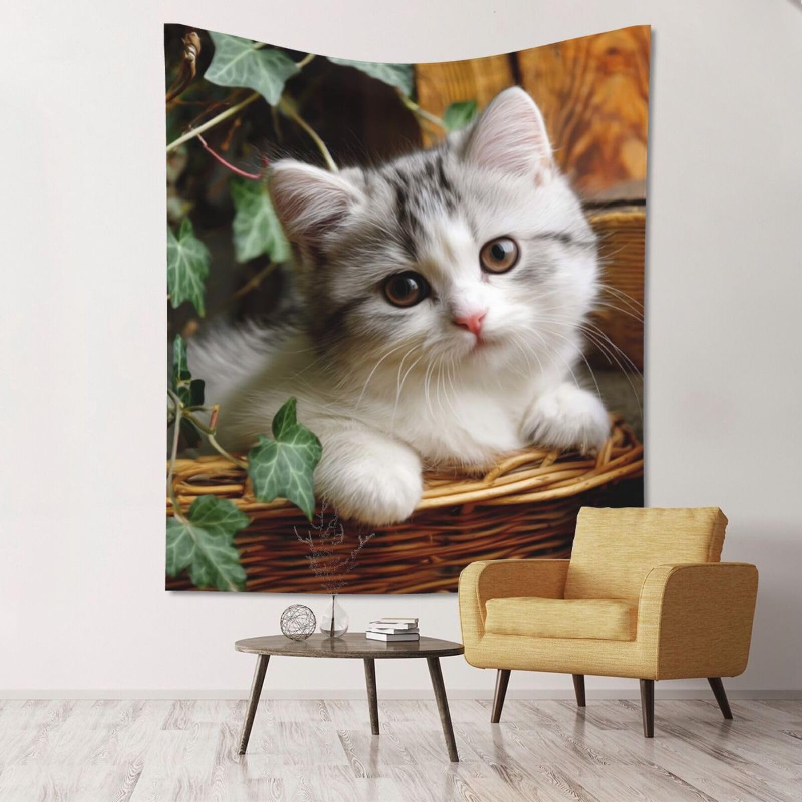 XOPEKVLAWM Tapestry Wall Hanging for Bedroom Aesthetic Wall Mural Tapestries 152x130 cm Art Backdrop Cat Tapestries Landscape Poster Tapestry for Living Room Dorm Office Home Decor