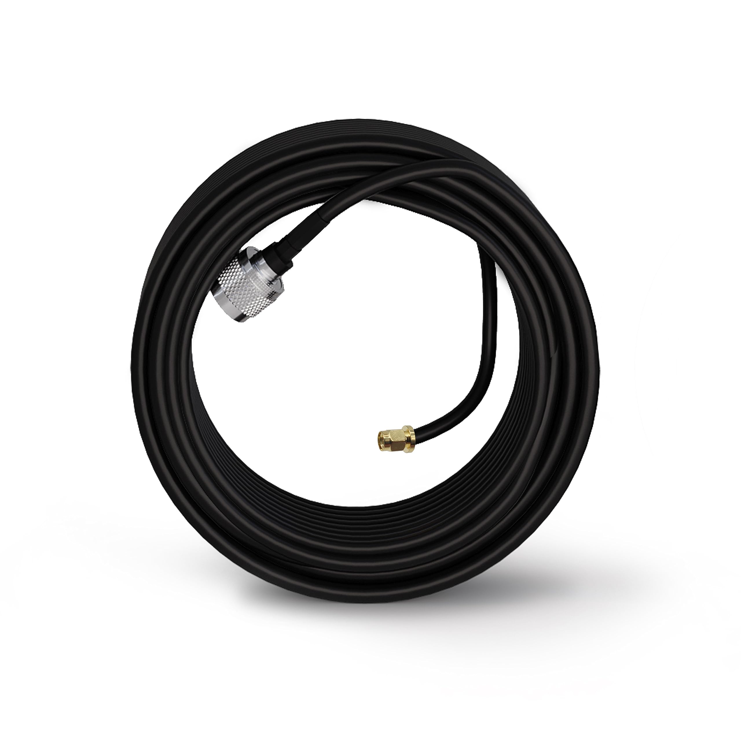 Antenne omnidirectionnelle 4G 10 dBi 698-2700 MHz avec Double câble coaxial à Faible Perte de 10 m pour routeurs, modems, Booster avec Ports d'antenne SMA/N/TS9