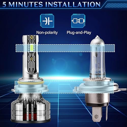 Miniatura 5 de ALLjia Bombillas LED 9006, bombillas LED 9006Hb4 actualizadas 2023, 18000 lúmenes, 60 W, 16 chips Csp, 6000 K, brillo frío, reemplazo inalámbrico de