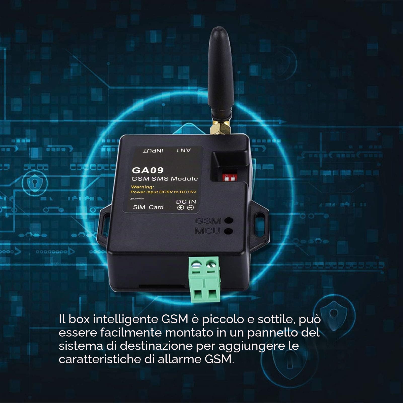 MAGT Allarme Gsm Sistemi Di Allarme Domestico, Sistema di Allarme di Sicurezza Domestica Mini Smart Wireless 8 canali Chiamata di Allarme SMS Intelligente for la Sicurezza Aziendale Domestica