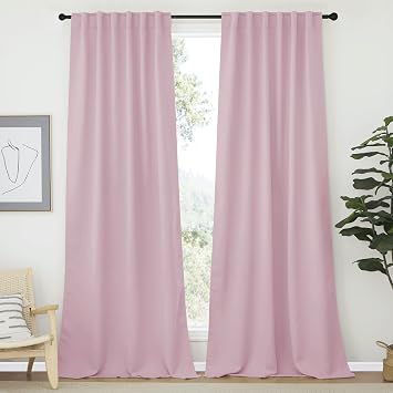 30% off: NICETOWN Blackout Curtain Panels for Girls Room - (Lavender Pink/Baby Pink) 52W x 95L, 2 …