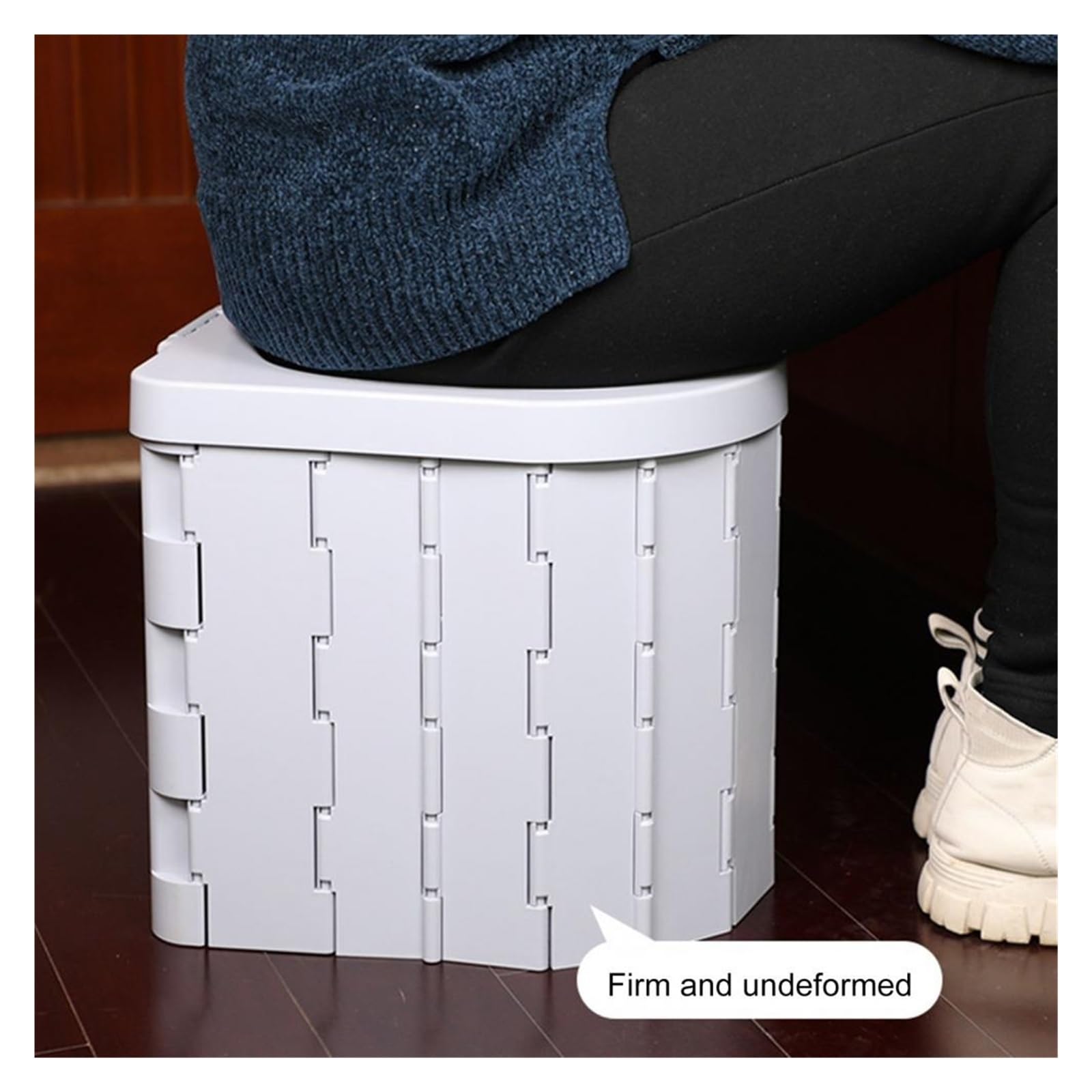 Inodoro Plegable Inodoro Plegable For Acampar con Tapa, De Viaje, Asiento Ancho, Orinal Coche Adultos