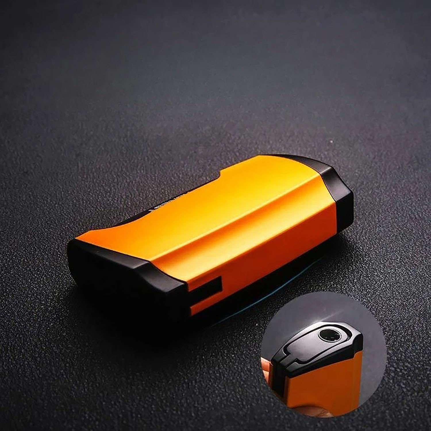 Mini Encendedor Chorro Doble Llama Más Ligero de Gas Butano Recargable y Ajustable con Perforador de Cigarros para Hombres y Mujeres (sin Gas),Yellow