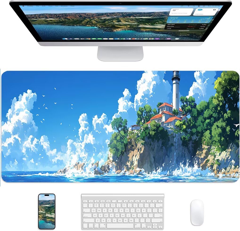 Genérico Lpfieonn Océano Gaming Alfombrilla Ratón 160x80cm PF-2401