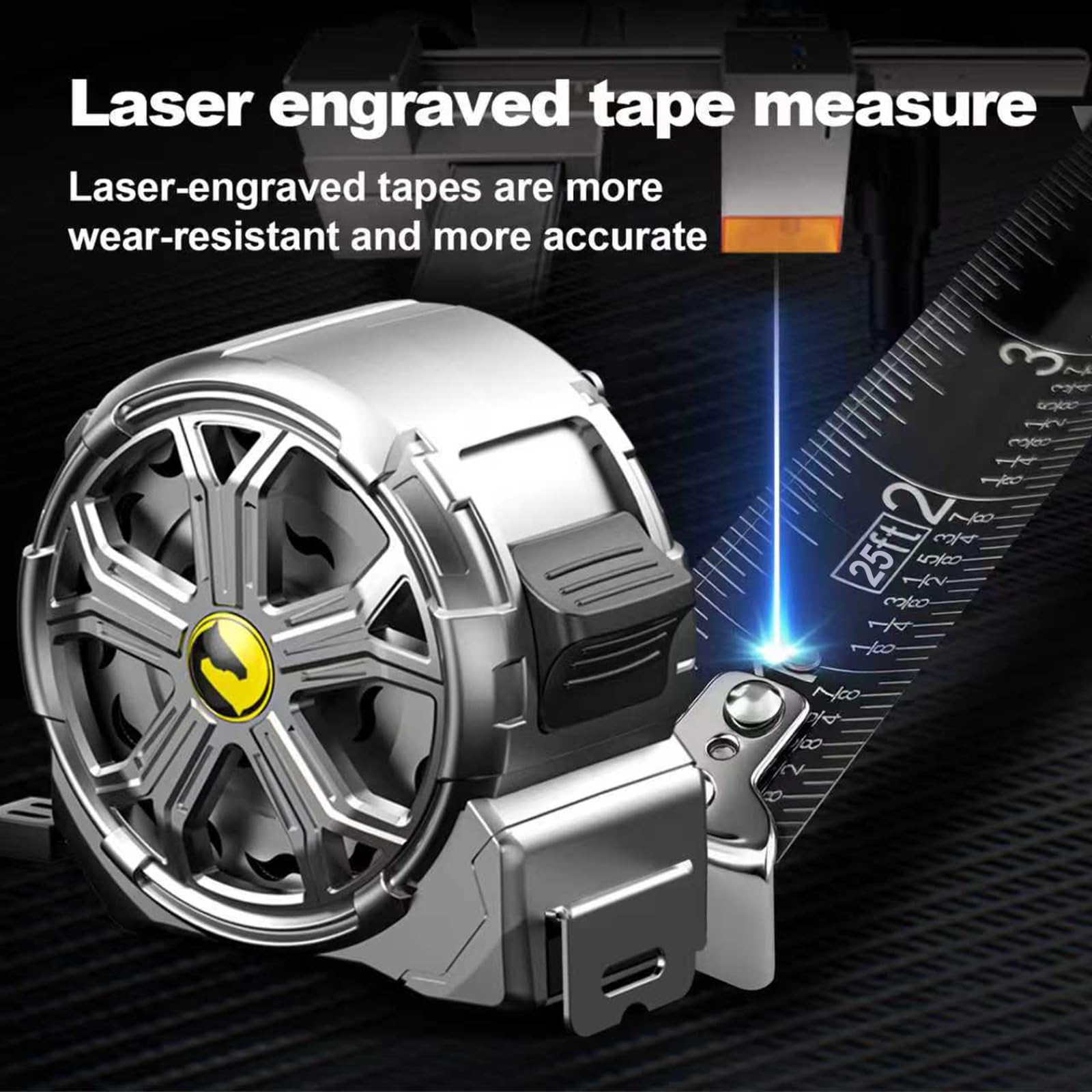 25ft Stainless Steel Tape Measure, Waterproof & Rustproof for Construction — Amazon image 2