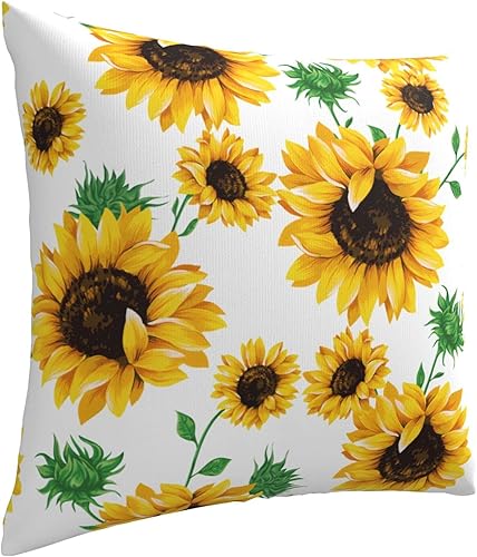 Miniatura 2 de Funda de almohada cuadrada con diseño de girasol amarillo para sofá, sillón, decoración del hogar, dormitorio, sala de estar, funda de almohada