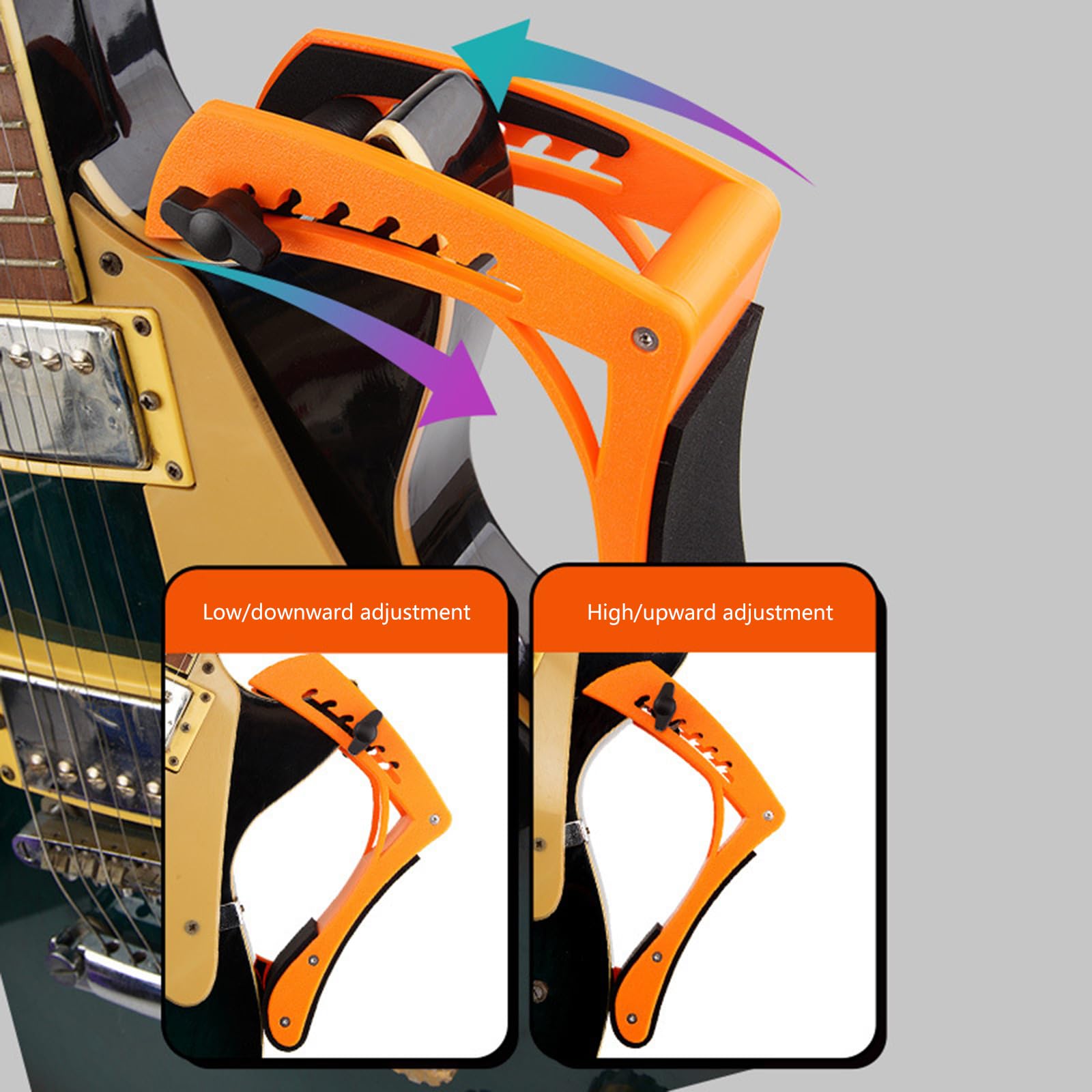 Supporto ergonomico per Chitarra elettrica, Supporto per Pedale per Chitarra Antiscivolo, poggia Gambe per Chitarra per Migliorare Il Comfort e la stabilità Durante Il Gioco.