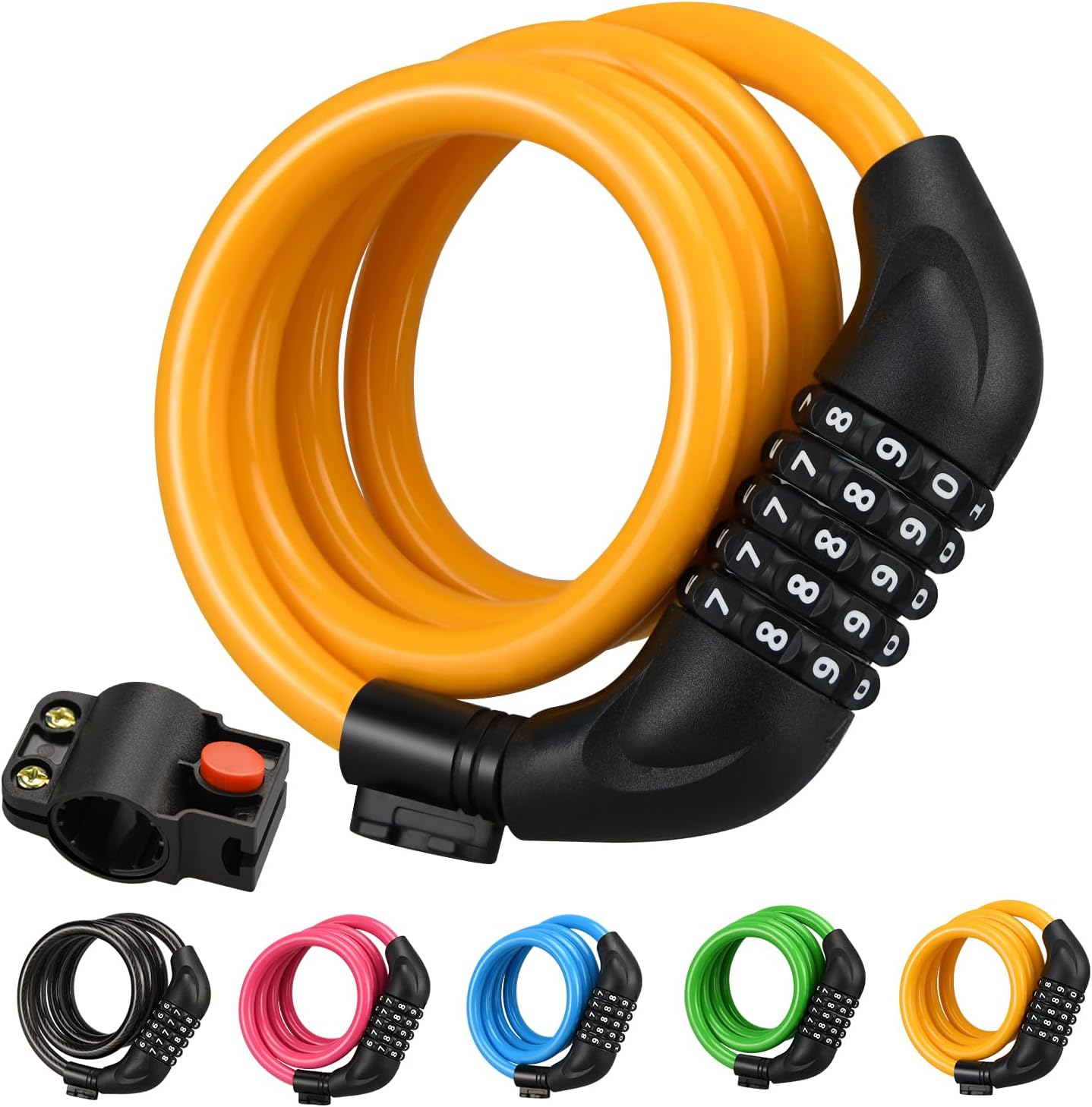 DkOvn Bike Lock Cable, 1/2/4 Pack 4ft Combination Bicycle