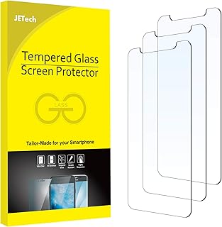 JETech Film de Protection d'écran pour iPhone 11 Pro, iPhone XS et iPhone X 5,8" en Verre Trempé, Lot de 3