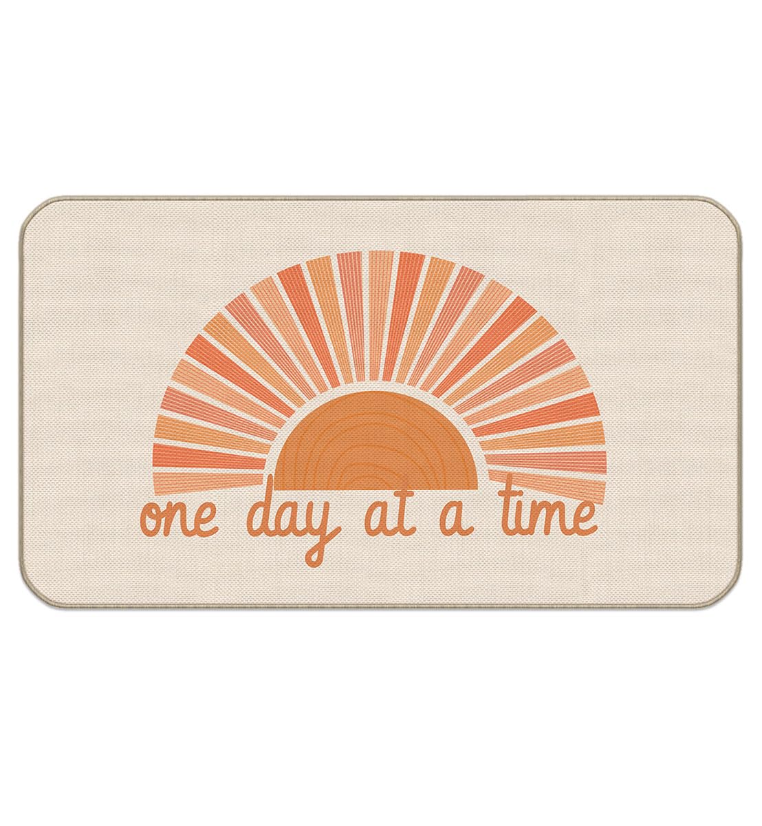 Sun Kitchen Rug, One Day at a Time Boho Sun Colorful Sunshine Kitchen Mat 17"x30" Decorative Bohemian Home Indoor Outdoor Porch Door Mat,Boho Door Mat Decor,Boho Gifts for Women Girls
