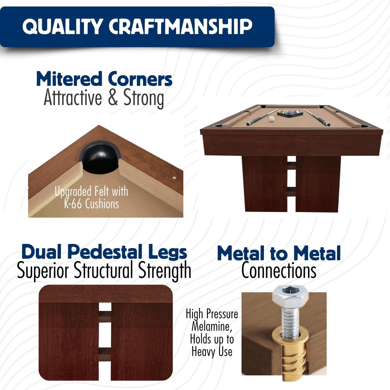 7 FT Pool Table with Dining Top, 3-in-1 Combo Game Table Billiards, Ping Pong and Dining Table. NEW & Improved Design 2026!