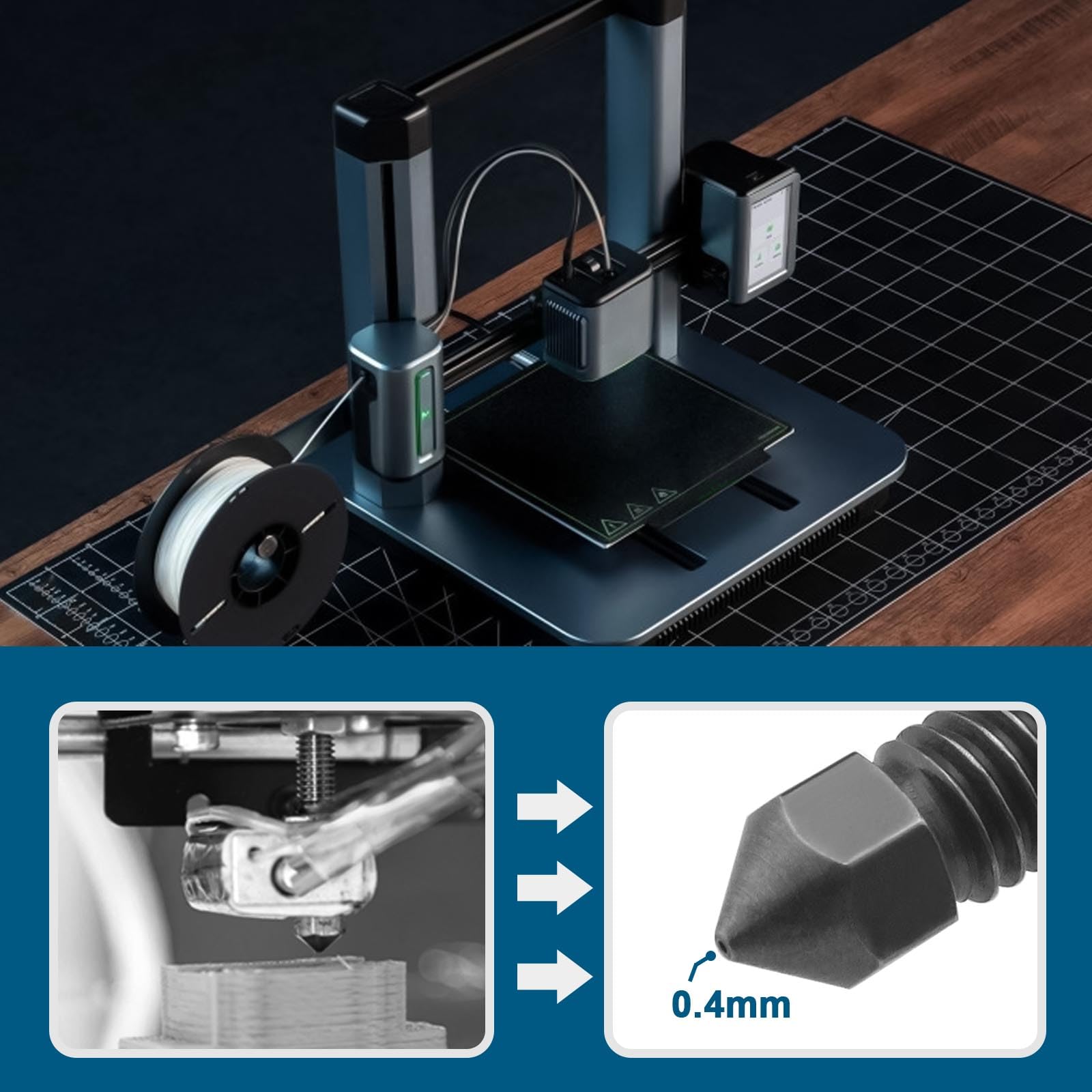 Amazon.co.jp: 5個 押出機ノズル 0.4mm M6 AnkerMake M5 3Dプリンター