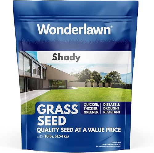 Miniatura 1 de Barenbrug Wonderlawn Shady Grass Seed Mix para el cuidado del césped y el paisajismo, bolsa de 10 libras