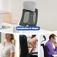 Vista 5 de Accesorio para reposacabezas de silla de oficina Universal: Extensión de silla de reposacabezas ajustable Accesorios de oficina - Cojín de soporte
