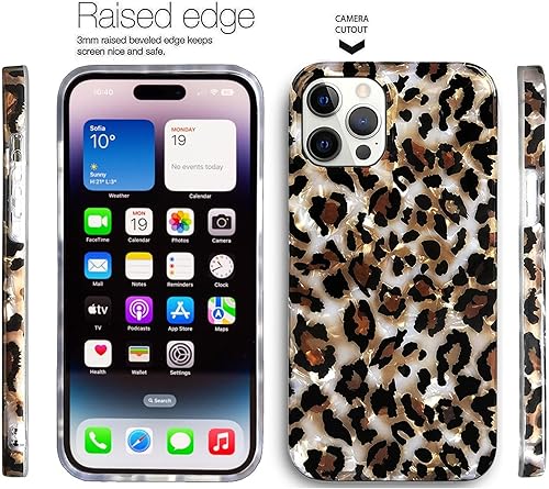 Miniatura 4 de J.west Funda compatible con iPhone 14 Pro de 6.1 pulgadas, diseño de mármol gris, patrón de piedra, ultra delgada, flexible, parachoques suave, goma