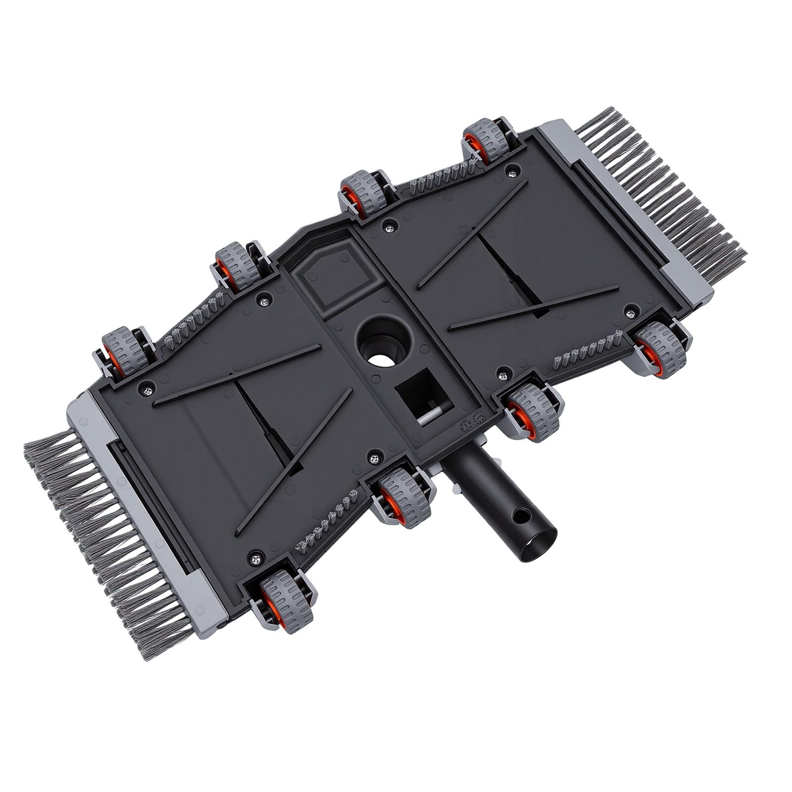 Asixxsix Cabezal de Aspiradora para Piscina, Limpiador Pesado de 14 Pulgadas con Cepillos Laterales Inferiores, Ruedas Giratorias, para Piscinas Enterradas sobre el Suelo