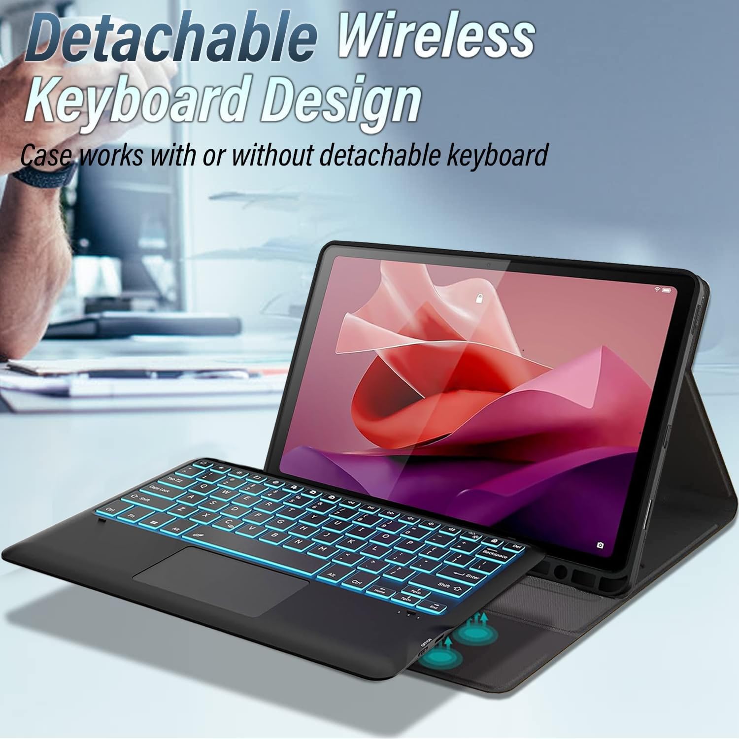 レノボ Tab P12 キーボード+カバー（本体なし） Amazon.com: QYiiD Touchpad Keyboard Case for Lenovo Tab P12