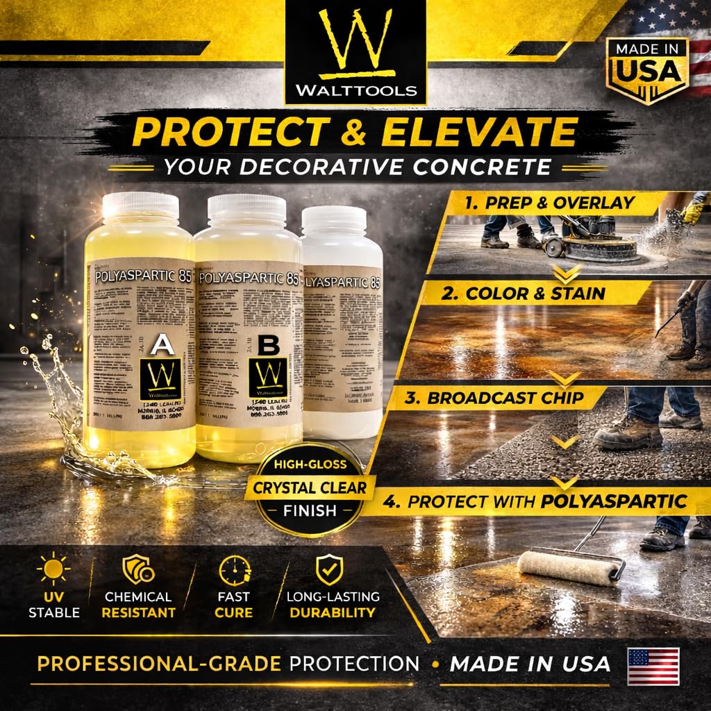 Polyaspartic 85 | High-Gloss, Protective, Polyaspartic Concrete Coating (3 Gallon Kit)