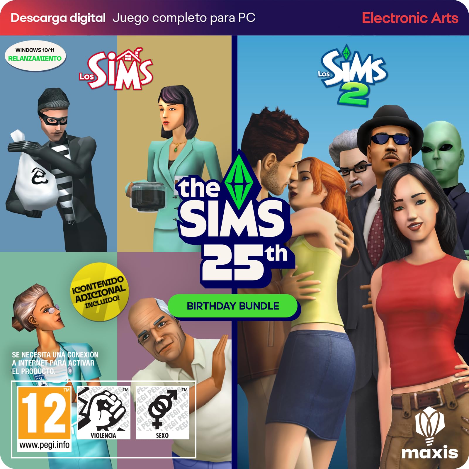 Los Sims Colección 25.o Aniversario PCWin | Codigo de descarga inmediato EA App - Origin | Videojuegos | Castellano