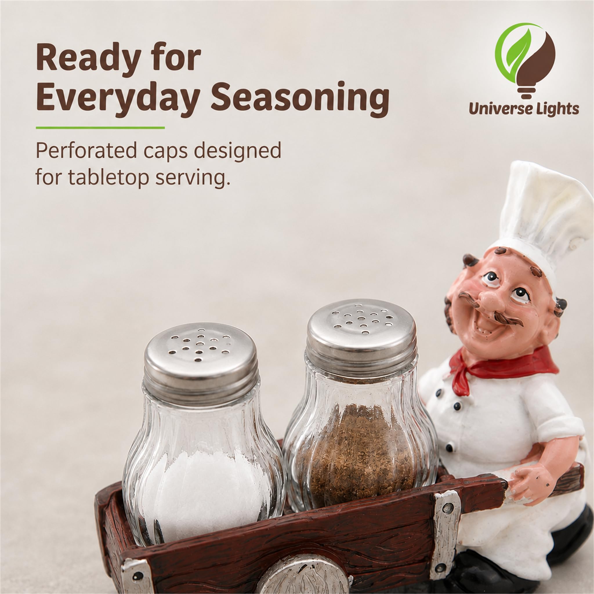 Chef Salt & Pepper Shaker Set - Decorative Tableware -4 Chef Salt & Pepper Shaker Set - Decorative Tableware -4