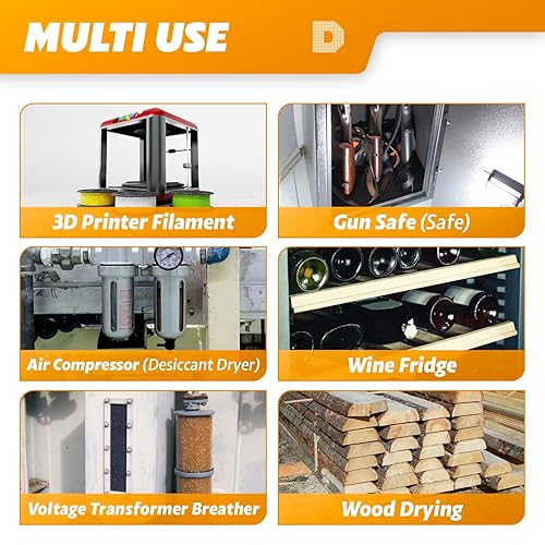 Miniatura 5 de Dry & Dry Cuentas desecantes de gel de sílice indicadoras de color naranja de alta calidad de 3.6 libras (estándar de la industria de 0.18 a 0.18