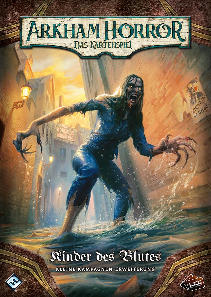 Asmodee, Arkham Horror, il gioco di carte – Bambini del sangue, espansione della campagna, versione tedesca, gioco cooperativo per 1-4 giocatori dai 14 anni in su, gioco di carte con 45-180 minuti di