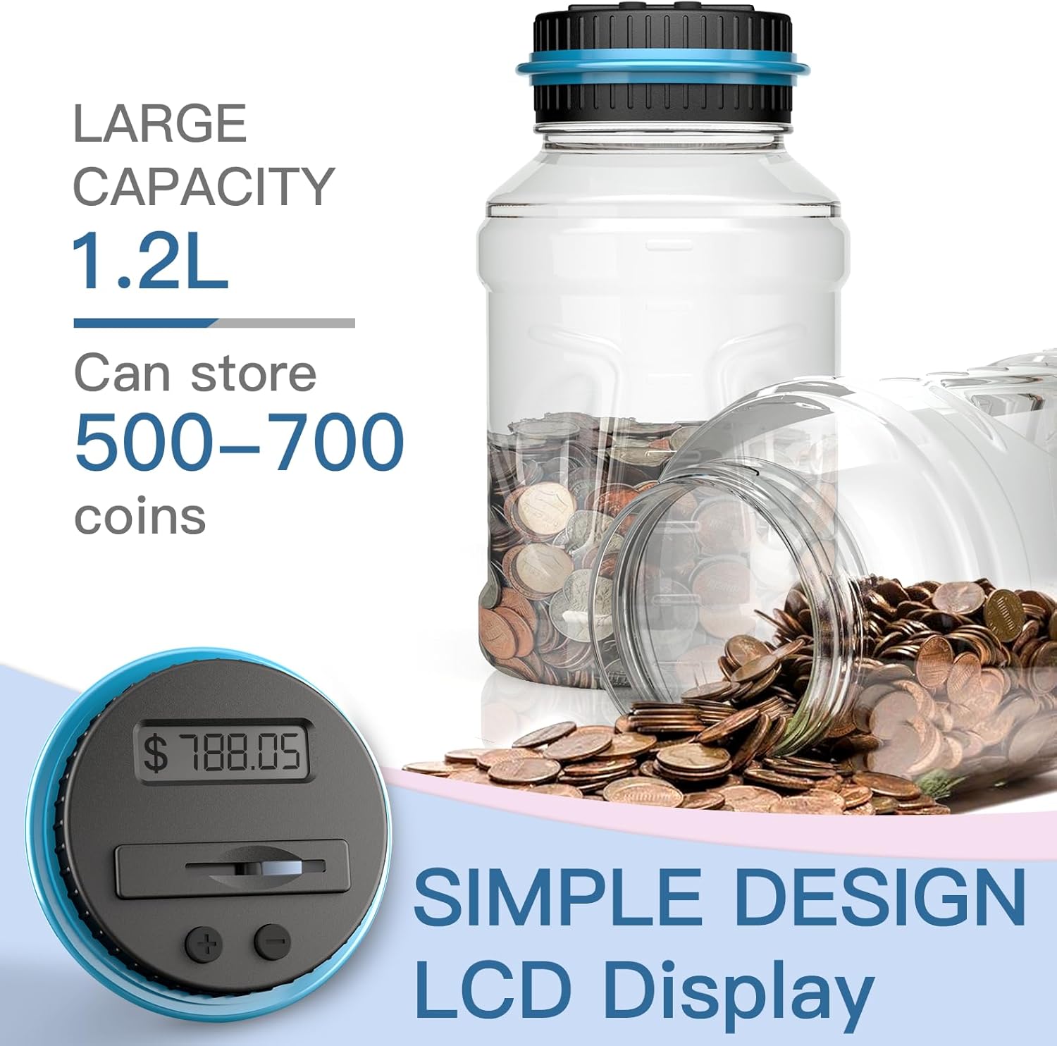 Lefree 貯金箱 カウントコインバンク デジタル貯金箱 男の子 子供用 貯金箱 子供向け