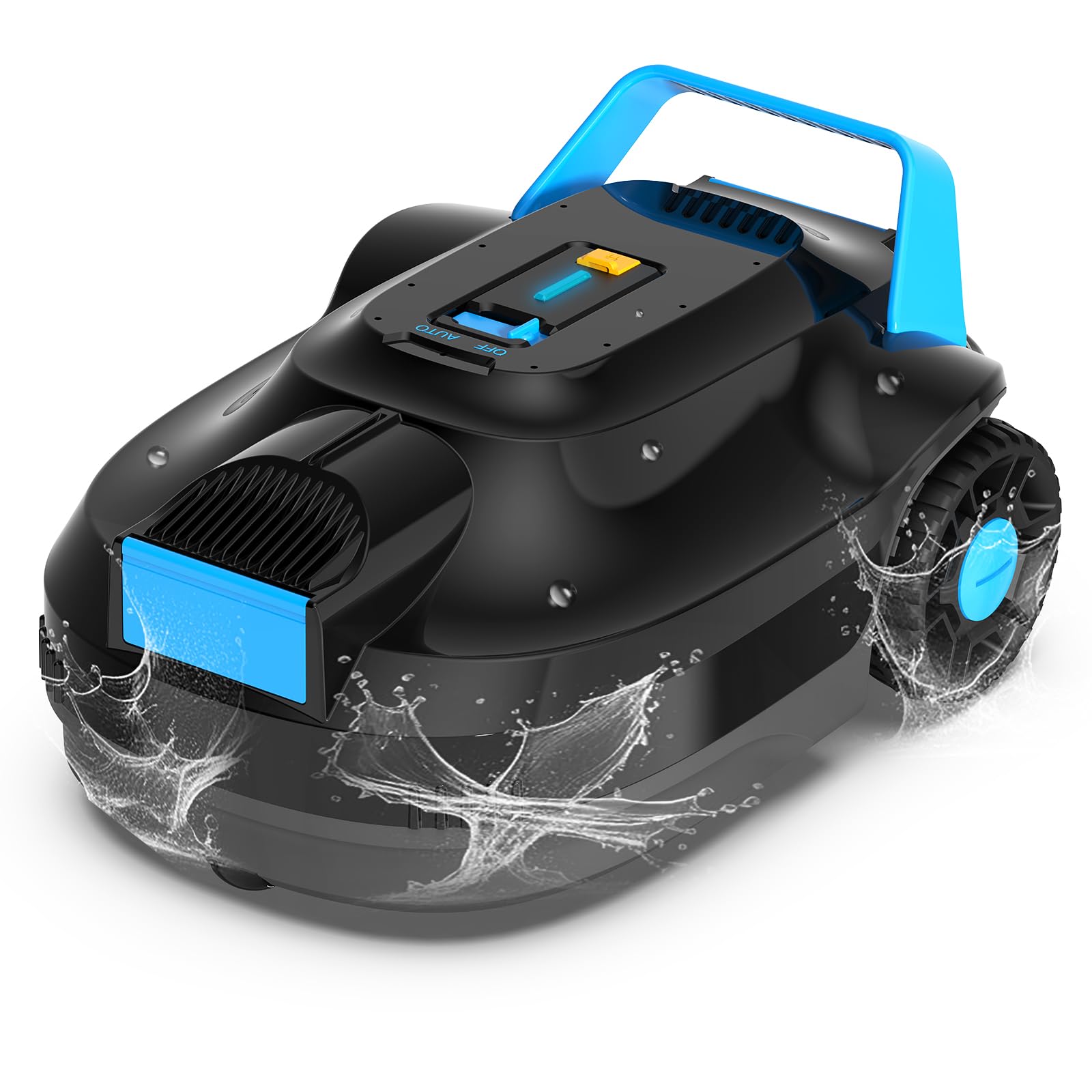 BOTLUXE Poolroboter, Kabelloser Poolsauger Akku 5000 mAh, 120 Minuten Reinigungszeit, Automatische Reinigung mit Selbsteinparkfunktion, 6057 LPH Leistungsstarker Poolsauger für Pools 80 m², PC01