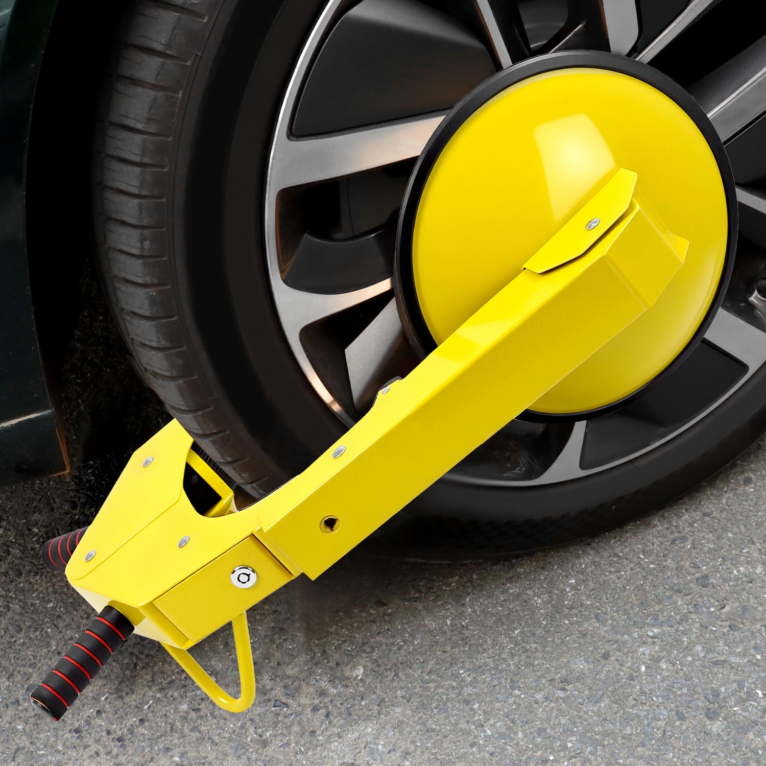 QWORK® parkeerklauwwielklauw voor auto-vrachtwagen-aanhanger camper, auto-startonderbreker antidiefstalapparaat