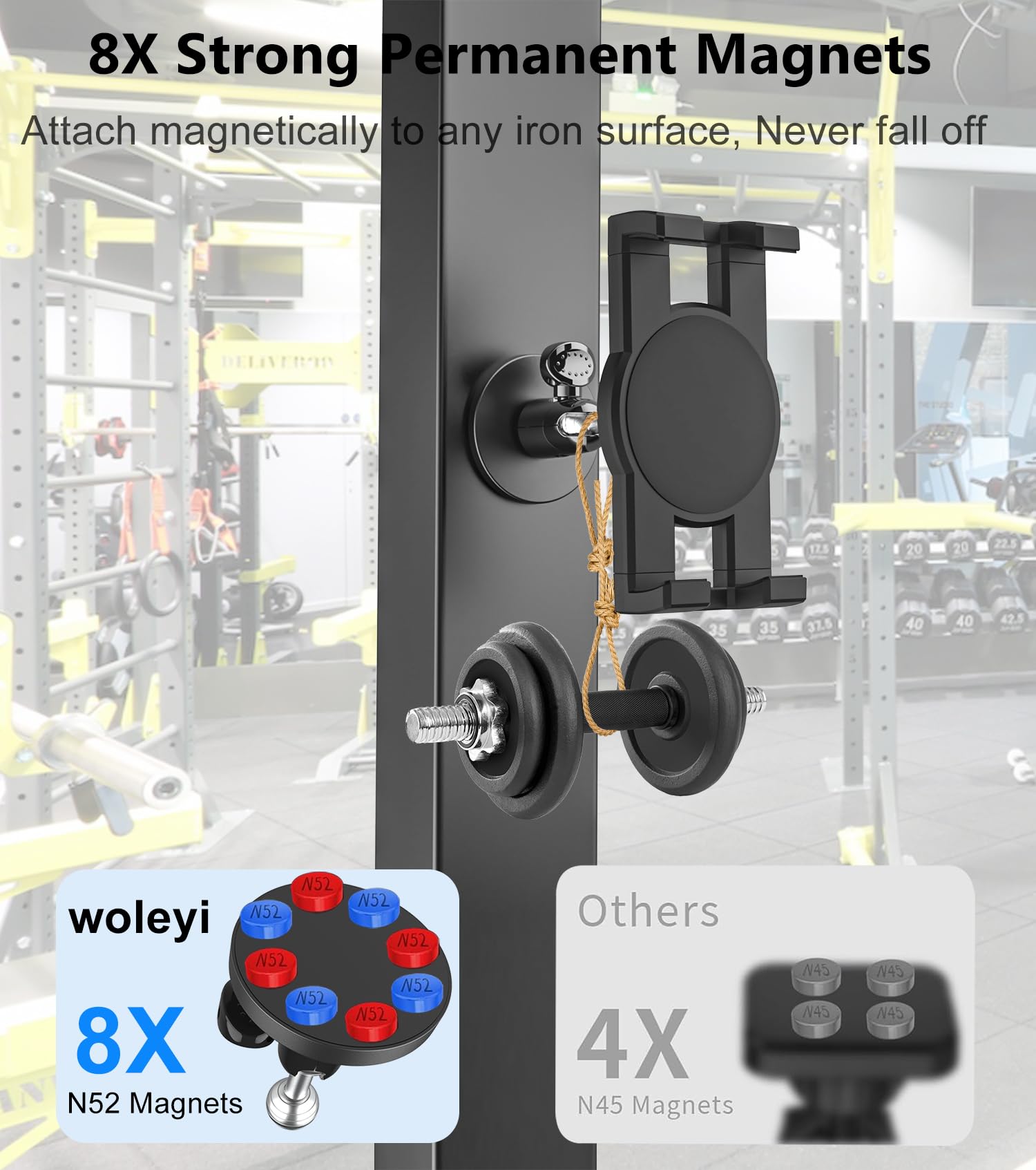Supporto Magnetico Per Tablet Da Coscia - Per Piloti, Ufficio, Viaggi, Con Cinghie Regolabili E Magneti Forti N52, Compatibile Con IPad E Smartphone