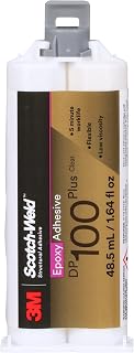 3M Scotch-Weld DP100 Plus Clear Epoxy Adhesive Duo-Pak 48.5ml - Professional Grade, Fast 4-Min Cure, Flexible Strong Bond