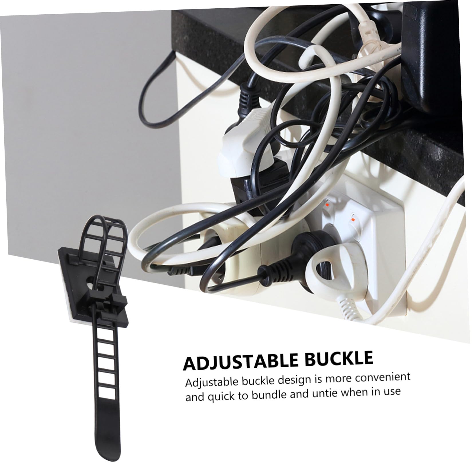 NUOBESTY 3 Sätze Verstellbare Selbstklebende Kabelclips Kabelhalter Für Effektives Kabelmanagement Für Computer Tv Und Usb Kabel Sorgt Für Ordnung Und Sauberkeit 50 Stück * 3