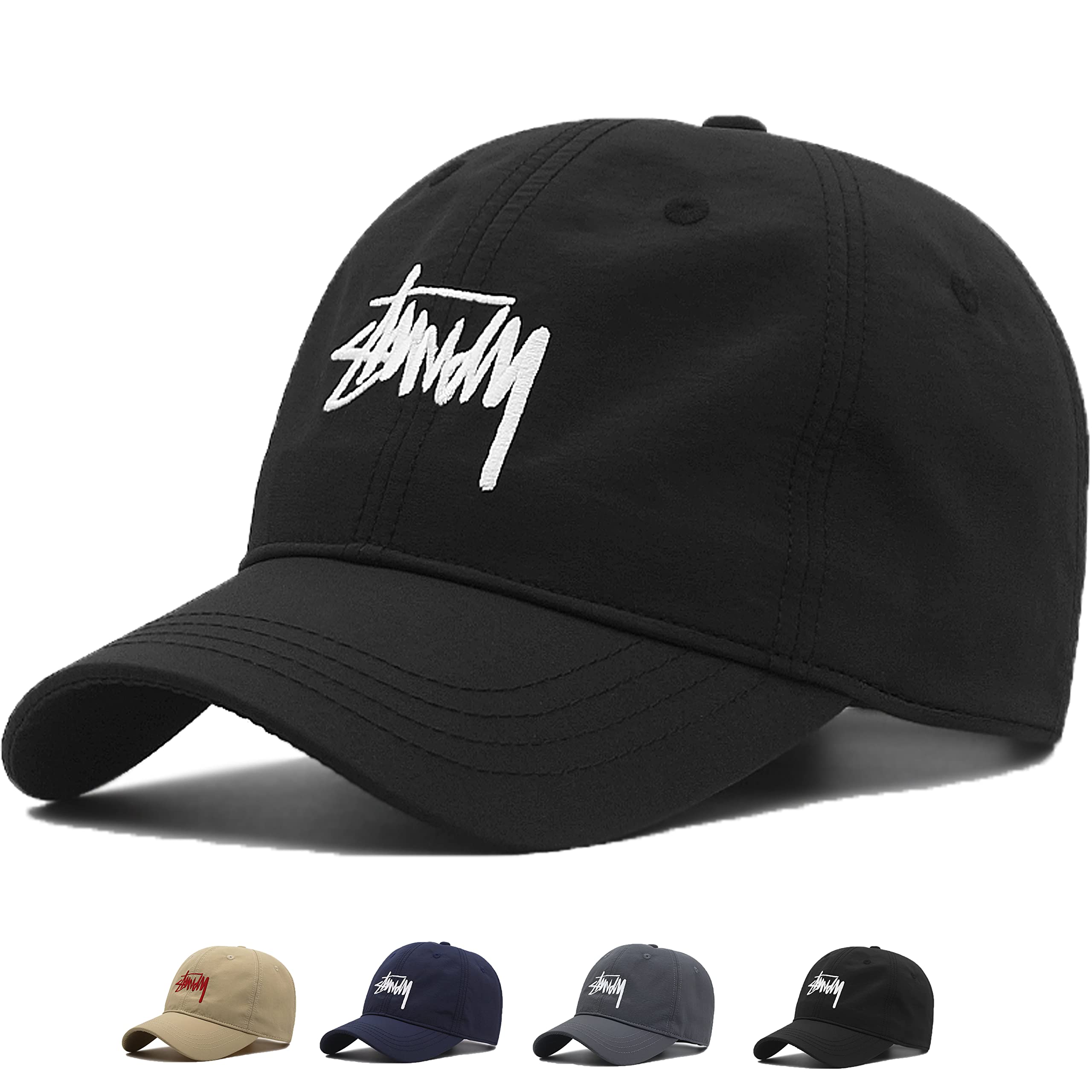 MUNULAOversize Quick Dry Baseball Cap XXL Big Head Hats for Men Large Head Hats Dad Hat Adjustable 23.6"-25.6"