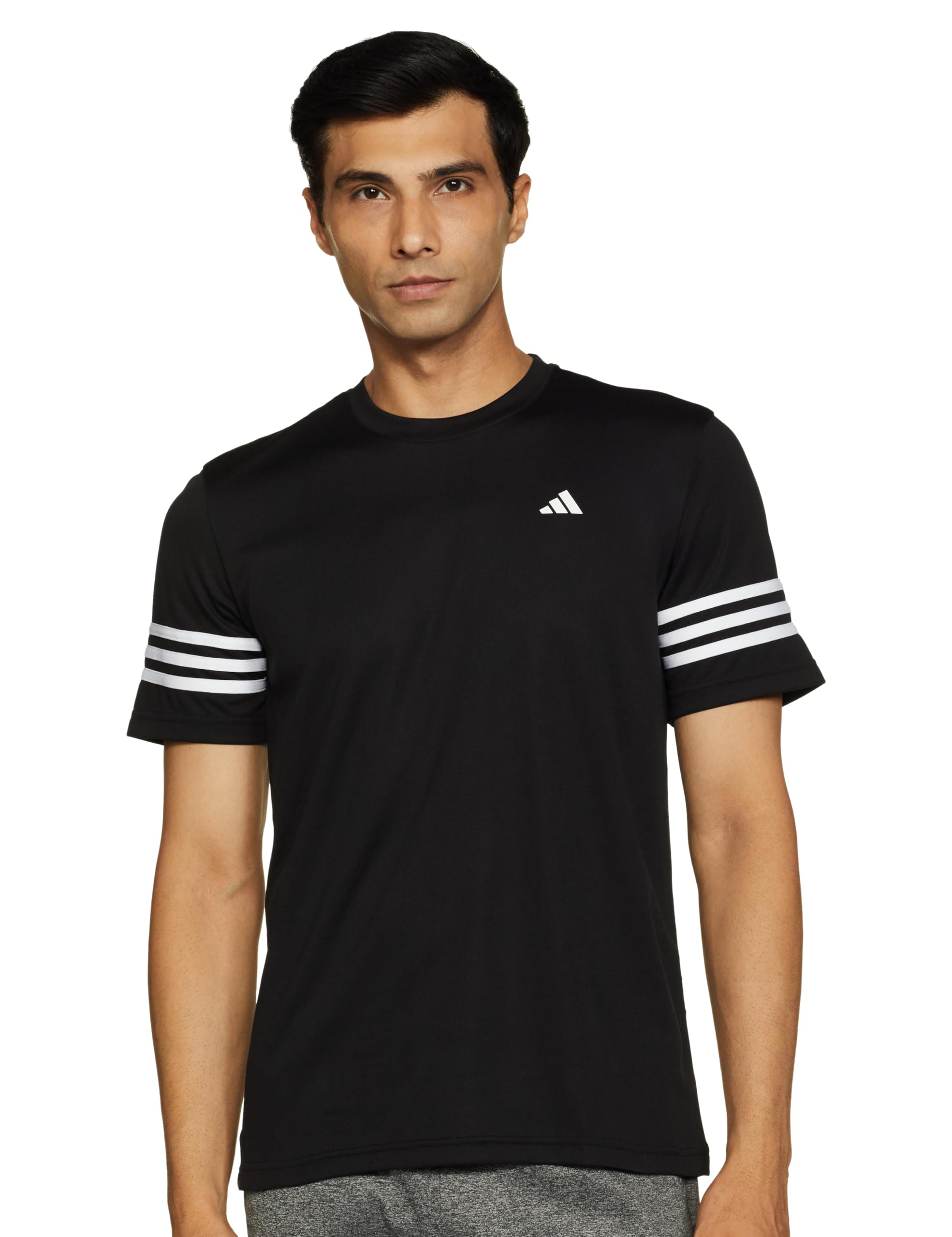 adidasMen's Striped Regular Fit T-Shirt