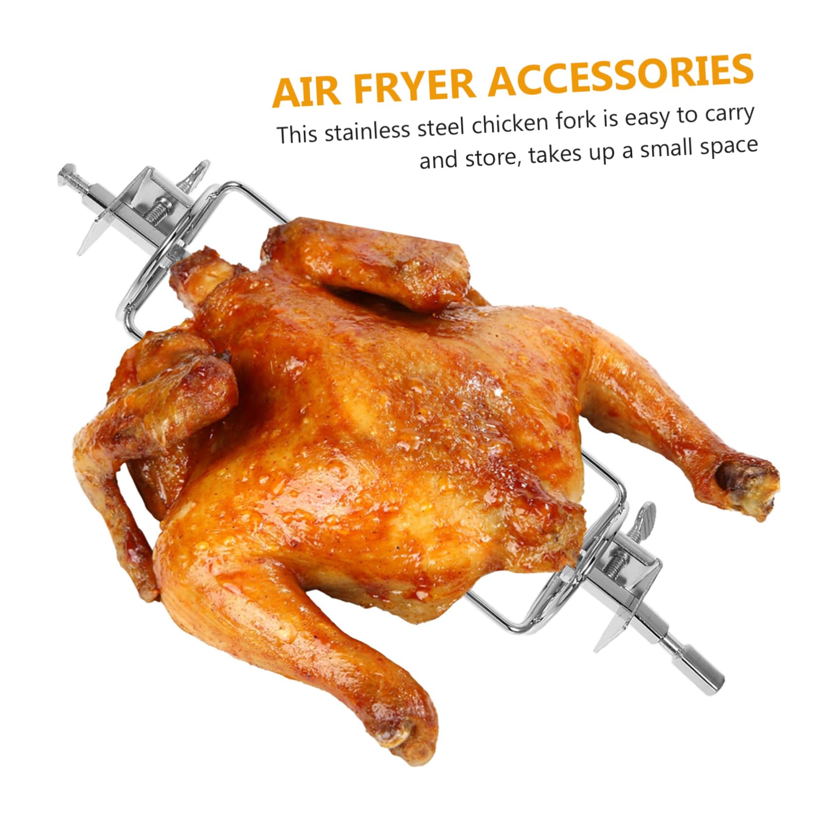 Fourchette Rotative En Acier Inoxydable Pour Poulet Rôti Accessoire Barbecue Et Four 11X2 Pouces Ustensile Pratique Pour Gril À Domicile
