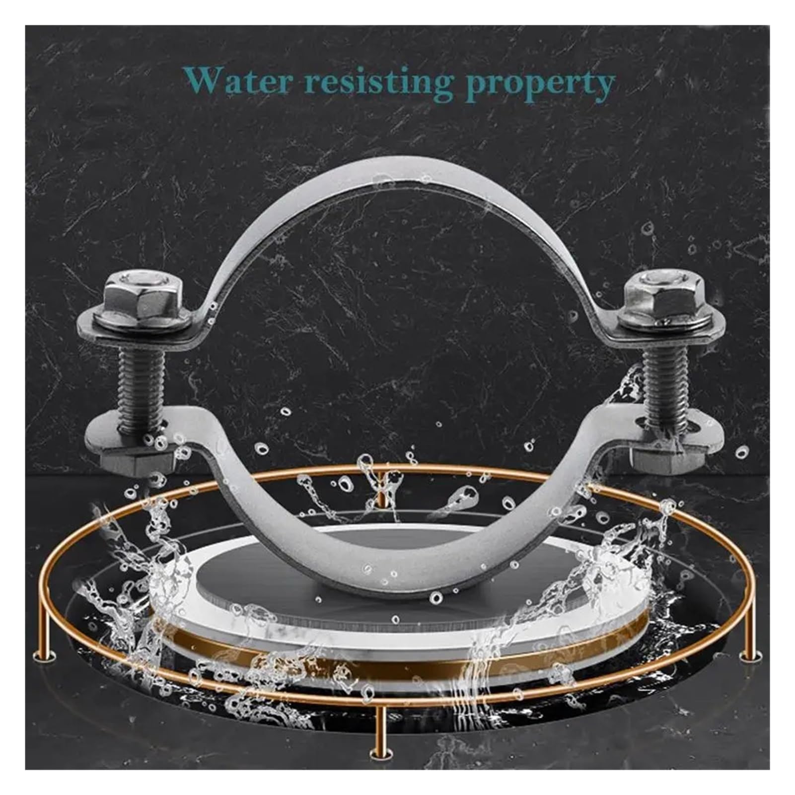 Staffa Supporto Tubo Pesante Acciaio Inox 304 Fissaggio | Anello aperto, presa rigida, antiruggine, uso lavorazione metalli(2pcs 108-114mm)
