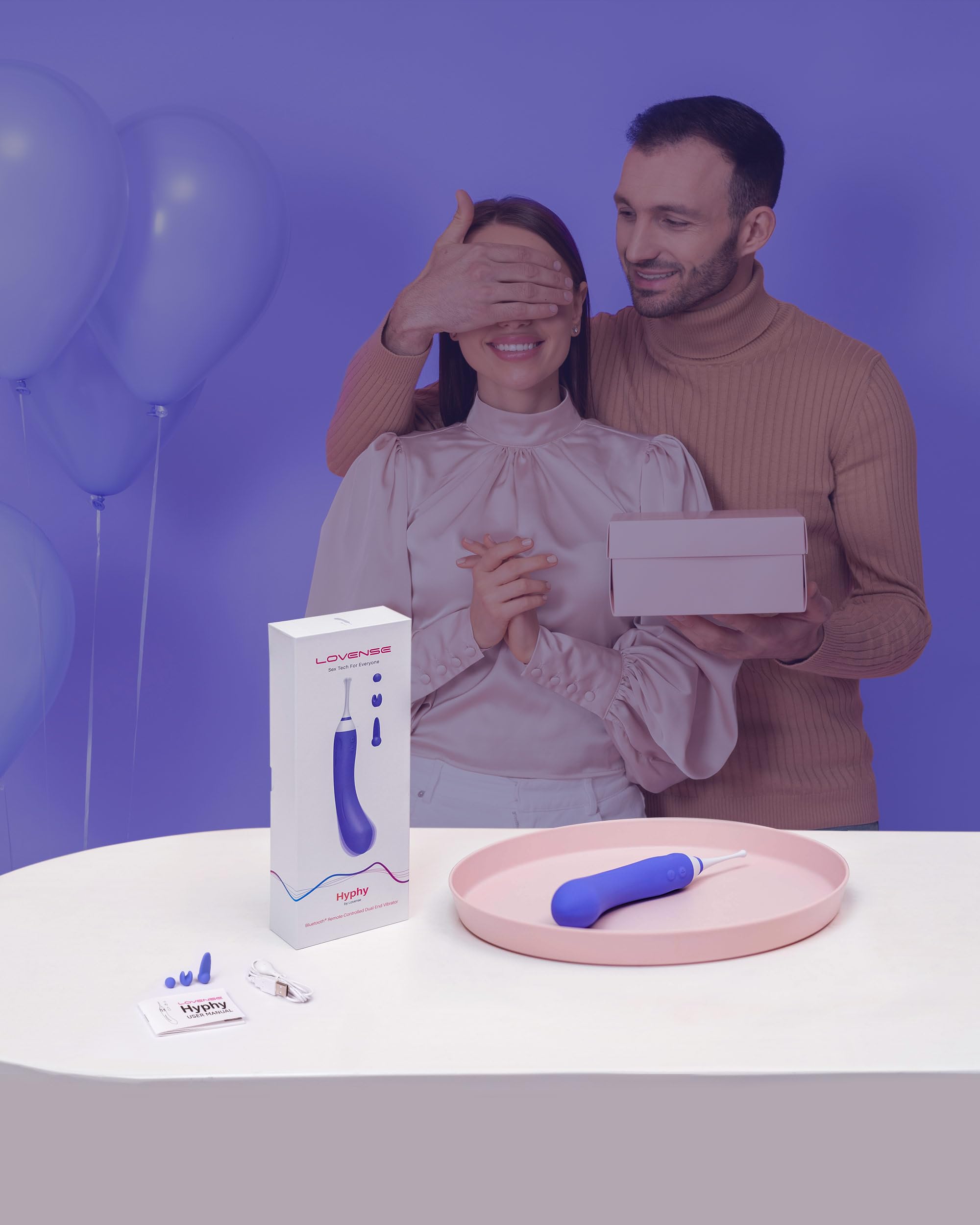 LOVENSE Hyphy G Spot Vibrator for Clitoris Vagina Dual Stimulator, 3 Attachments Mini Nipple Massagers for Female, Small Vibrator Sex Things for Women Pleasure, Waterproof Vibrating Sex Toys