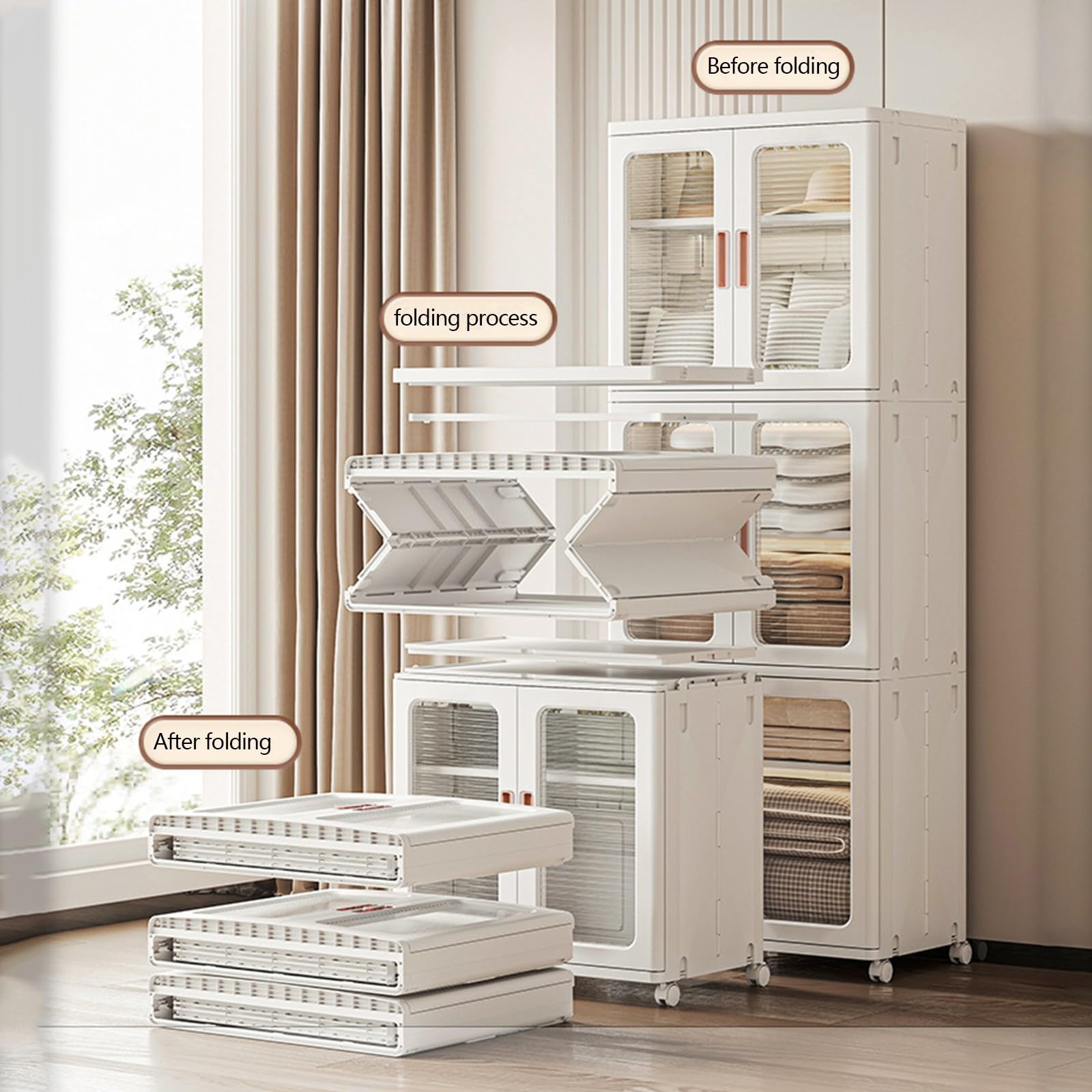 Citylife 6 x Scatole Plastica con Coperchio, Contenitori in plastica da 1.25 l con coperchio