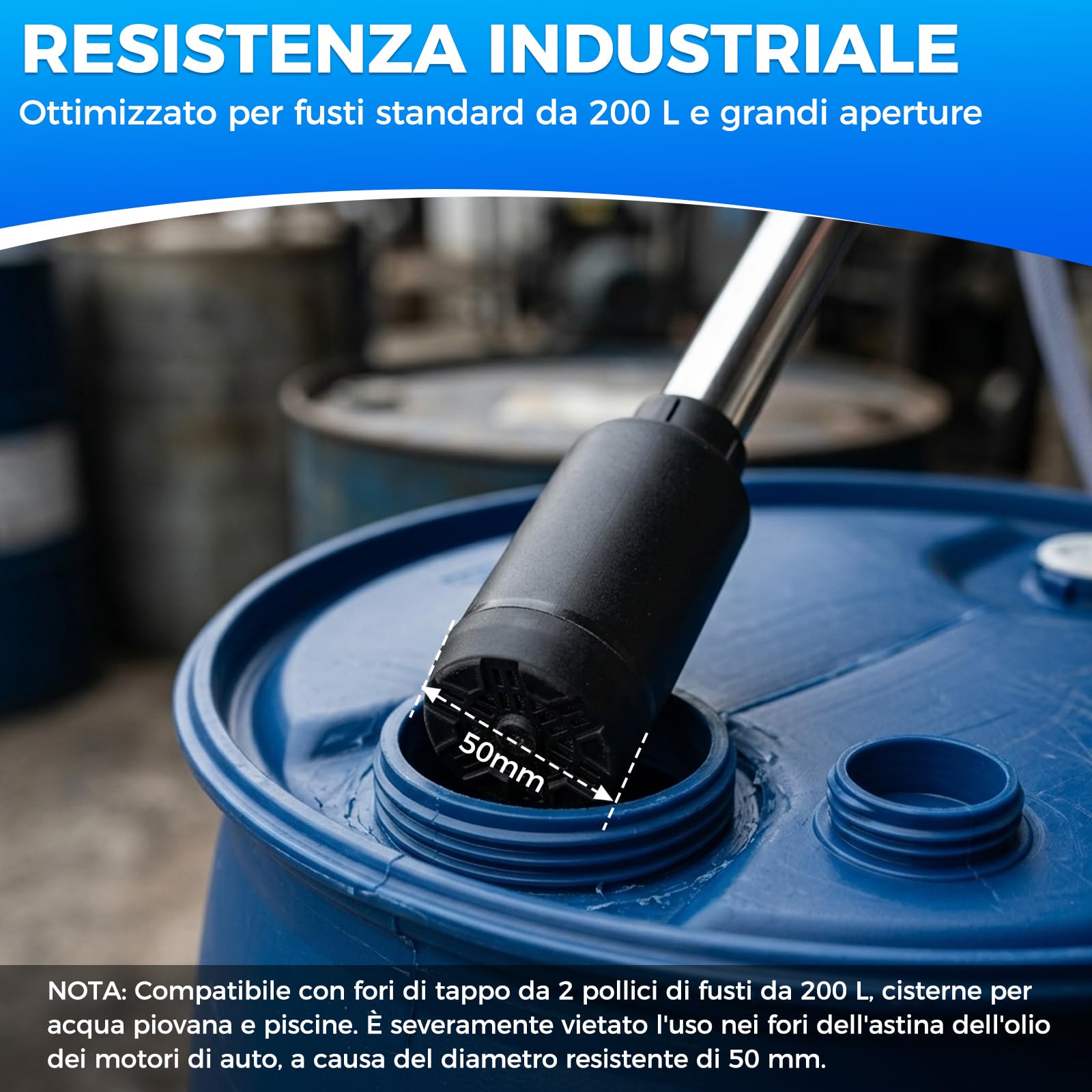 Pompa travaso liquidi a batteria, compatibile con batteria Makita 18V, Kit pompa olio e pompa acqua con 2x4.0Ah batterias e caricabatterie, 3 velocità max. 2400 L/h, per cisterna, piscina