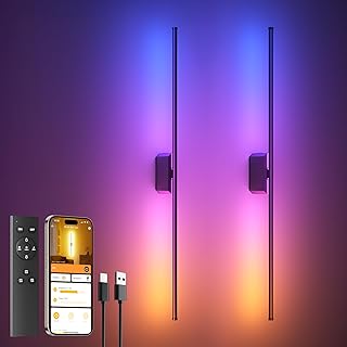 Rechargeable Smart Wall Sconces, Color Changing