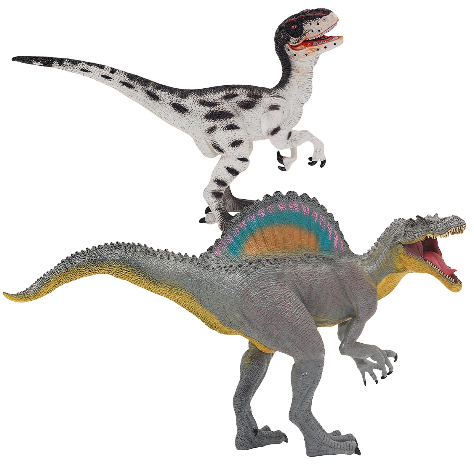 Amazon.com: Gemini&Genius 2Pcs Spinosaurus Velociraptor Dinosaur