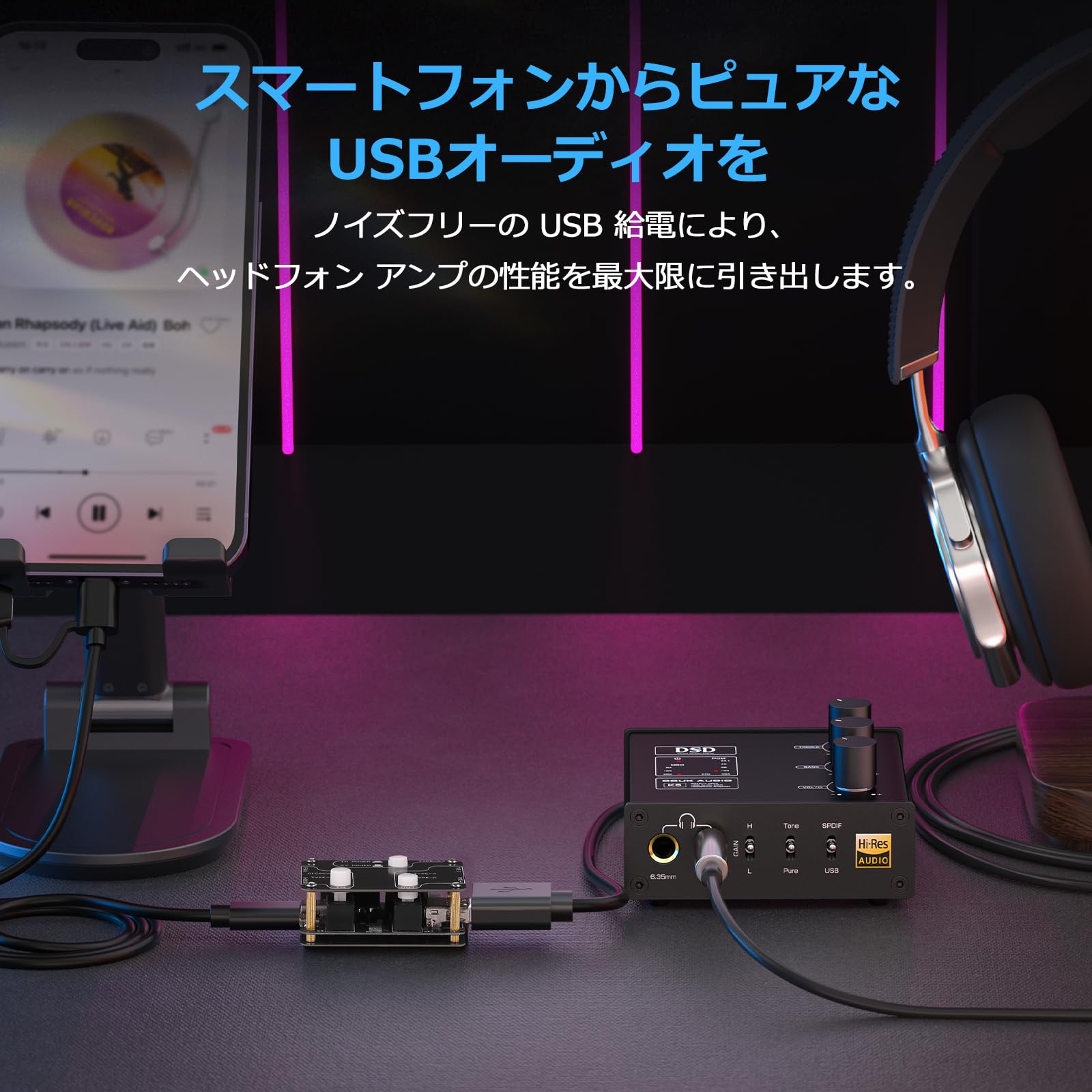 Nobsound U8PRO USBノイズ除去アイソレーター DAC/ヘッドホンアンプ対応
